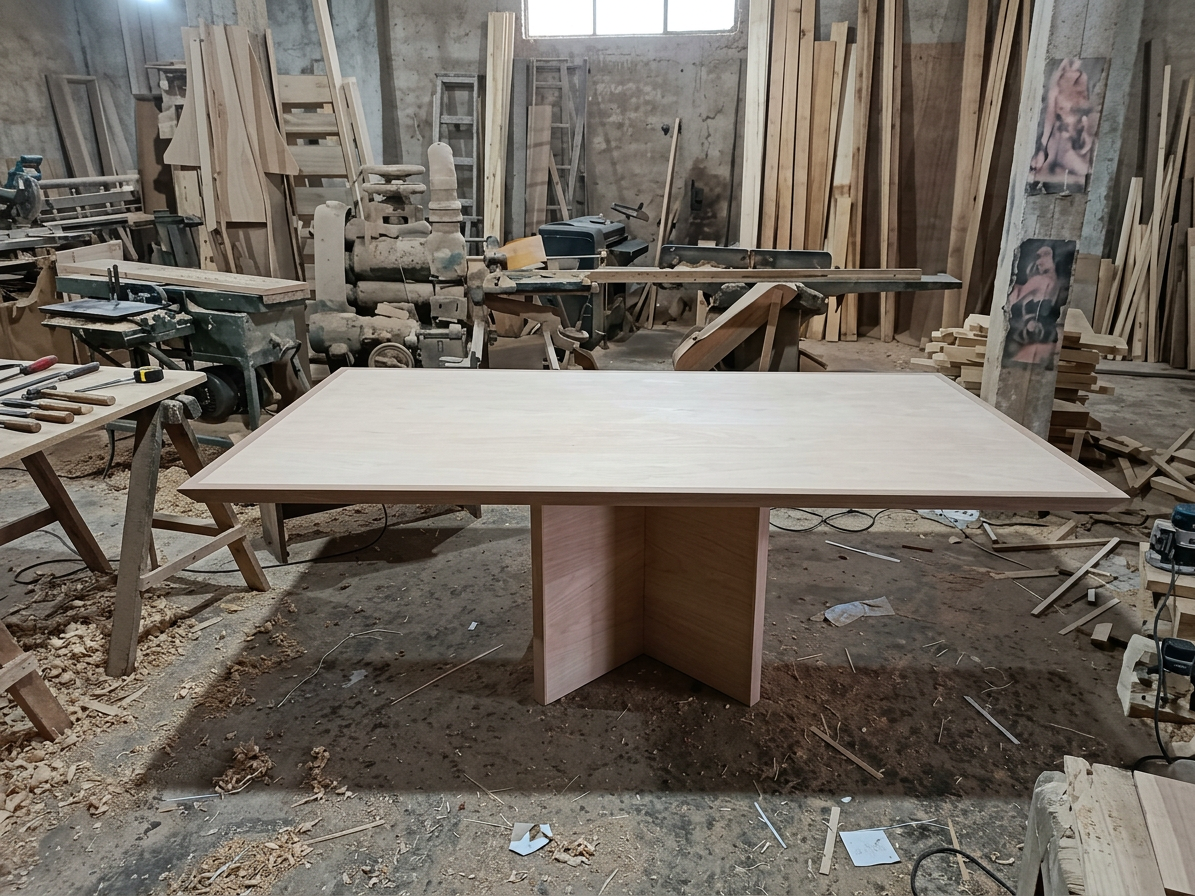Mesa comedor — mueble a medida de madera maciza